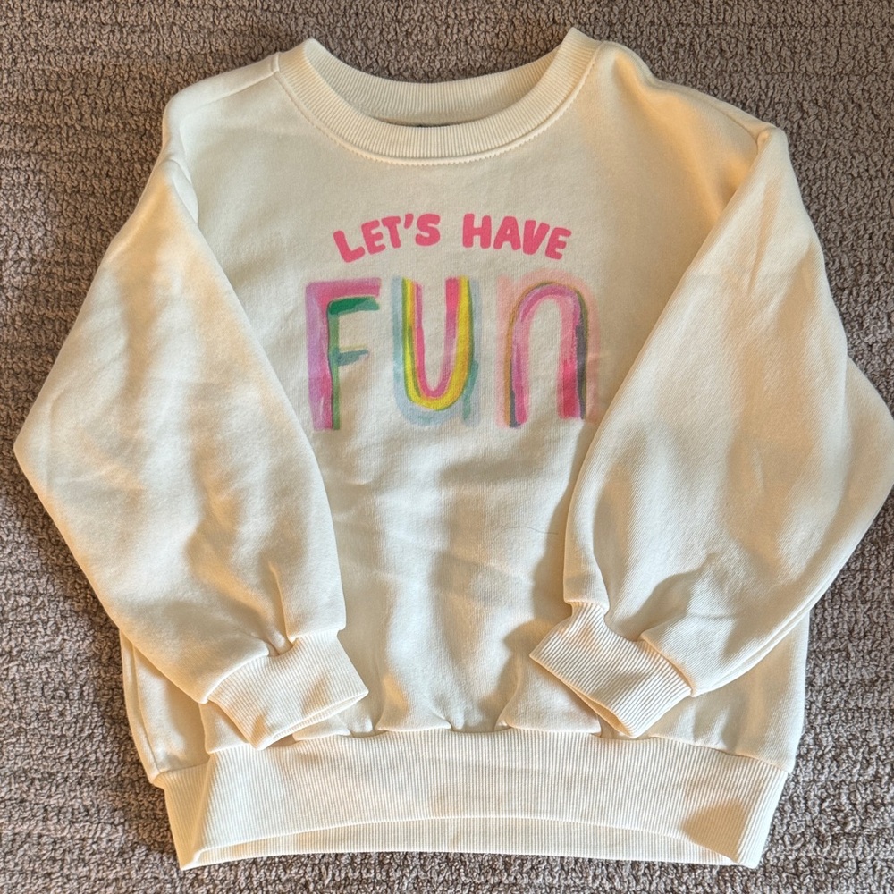 Old Navy Cream Kids Sweatshirt - Let's Have Fun